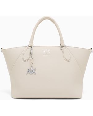 ARMANI EXCHANGE Tote Shopping Bag - White