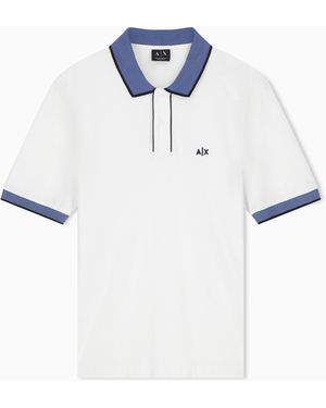 ARMANI EXCHANGE Regular Fit Polo Shirt - White