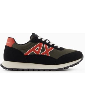 ARMANI EXCHANGE Baskets Avec Logo Contrasté - Blanc