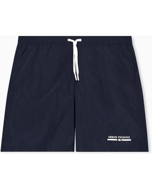 ARMANI EXCHANGE Boxer Mare Con Logo - Blu