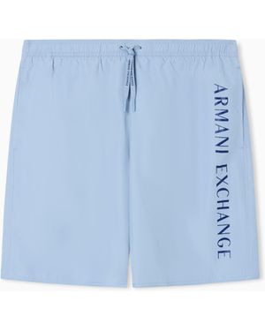 ARMANI EXCHANGE Swimsuit With Side Logo - Blue
