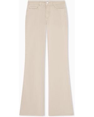 ARMANI EXCHANGE High-Waisted Flared Jeans - White