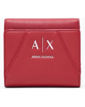 ARMANI EXCHANGE Portafoglio Con Logo A Contrasto - Rosso