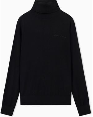 ARMANI EXCHANGE Merino Turtleneck Jumper - Black