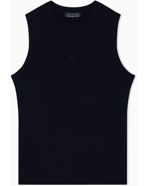 ARMANI EXCHANGE Recycled Viscose Top - Blue