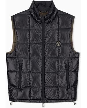 ARMANI EXCHANGE Plumífero De Nailon Con Corte Regular Y Relleno De Plumón - Azul