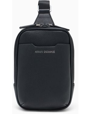 ARMANI EXCHANGE Crossbody Bag With Adjustable Strap And Zip Closure - Blue