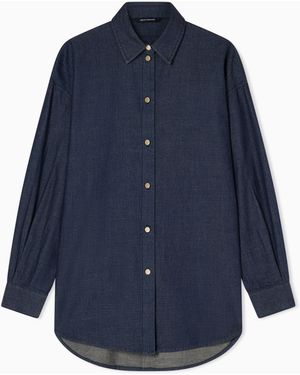 ARMANI EXCHANGE Technical Fabric Shirt - Blue