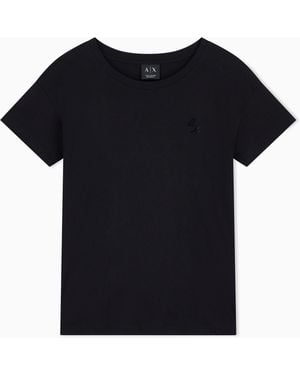 ARMANI EXCHANGE Oversized Fit T-Shirt - Black