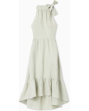 ARMANI EXCHANGE Short Linen Poplin Dress - White
