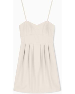 ARMANI EXCHANGE Vestido Entallado De Tejido De Viscosa Y Lana - Neutro