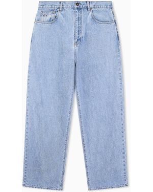 ARMANI EXCHANGE Loose Fit5 Pockets Pant Washed Denim - Blue
