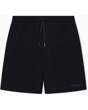 ARMANI EXCHANGE Shorts With Tone-On-Tone Logo - Blue