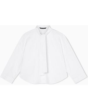 ARMANI EXCHANGE Cotton Poplin Shirt - White