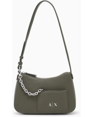 ARMANI EXCHANGE Clutch Bag With An Adjustable Strap And Chain - White