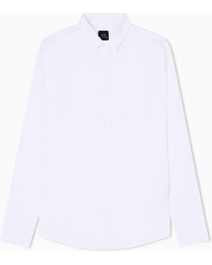 ARMANI EXCHANGE Slim-Fit Shirt Essential - White