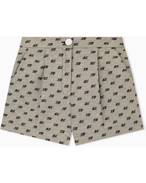ARMANI EXCHANGE Pantalones Cortos De Jacquard Con Pinzas - Blanco