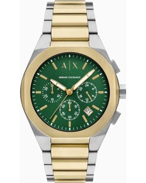 ARMANI EXCHANGE Chronograph Two-Tone Stainless Steel Watch - Green