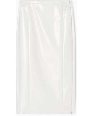 ARMANI EXCHANGE Falda Larga De Vinilo Con Efecto Mojado - Blanco