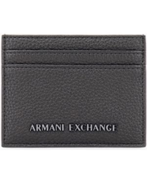 ARMANI EXCHANGE Porta Carte Di Credito Con Finitura Testurizzata E Logo - Bianco