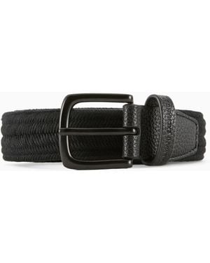 ARMANI EXCHANGE Woven Fabric Belt - White