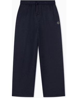 ARMANI EXCHANGE Oversized Fit Trousers - Blue