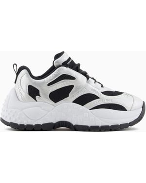ARMANI EXCHANGE Sneakers Chunky Con Dettagli Metal - Bianco