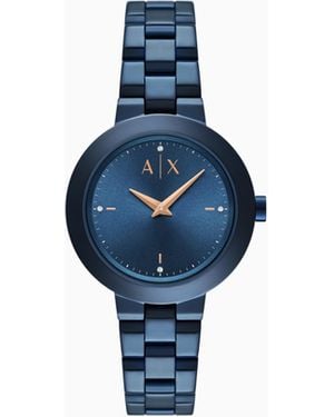 ARMANI EXCHANGE Automatic Stainless Steel Watch - Blue