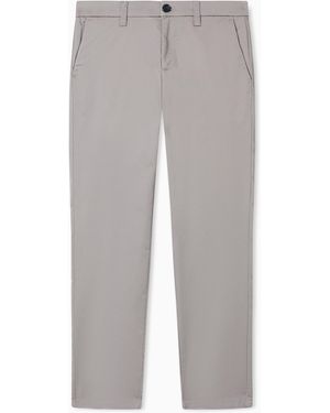 ARMANI EXCHANGE Cotton Poplin Chino Trousers - Grey