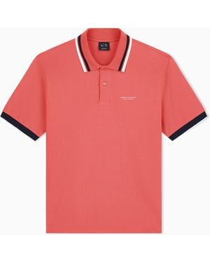 ARMANI EXCHANGE Regular Fit Polo Shirt - Red