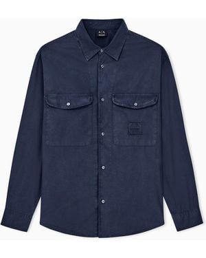 ARMANI EXCHANGE Regular Fit Shirt - Blue