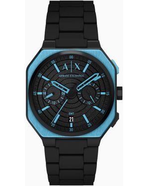 ARMANI EXCHANGE X Bass Dual-Time Watch - Blue