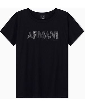 ARMANI EXCHANGE Oversized T-Shirt - Black