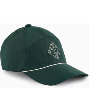 ARMANI EXCHANGE Chapeau Visière En Tissu Satiné Avec Logo - Vert