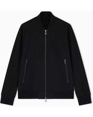 ARMANI EXCHANGE Minimal Bomber Jacket With Zip - Black