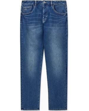 ARMANI EXCHANGE Denim Jeans With A Straight Leg And Five Pockets Essential - Blue
