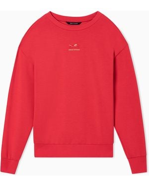 ARMANI EXCHANGE Scuba Stretch Minimal Chic Sweatshirt - Red