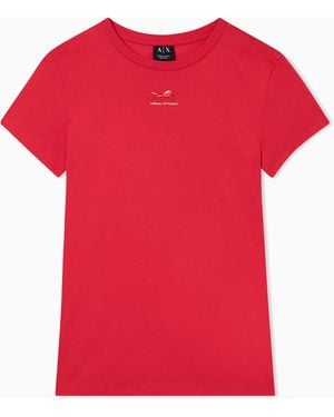 ARMANI EXCHANGE Classic Regular Fit Cotton Jersey T-Shirt - Red