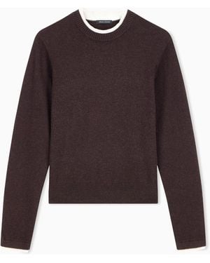 ARMANI EXCHANGE Pullover En Maille De Viscose Laine Et Cachemire - Violet