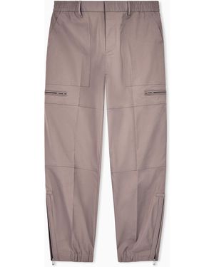 ARMANI EXCHANGE Regular Fit Trousers With Lining - Brown