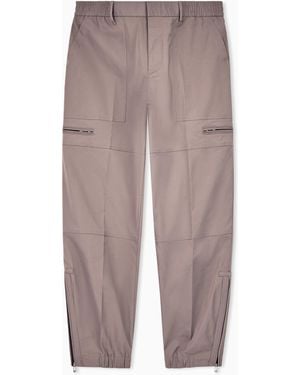 ARMANI EXCHANGE Regular Fit Trousers With Lining - Brown