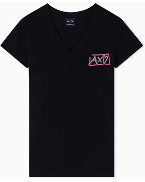 ARMANI EXCHANGE Slim Fit T-Shirt - Black