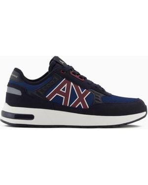 ARMANI EXCHANGE Zapatillas Con Suela Alta Y Logo - Azul