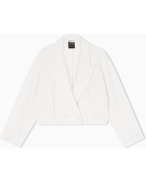 ARMANI EXCHANGE Dobby Fabric Jacket - White