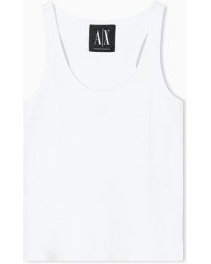 ARMANI EXCHANGE Fitted Tank Top - White