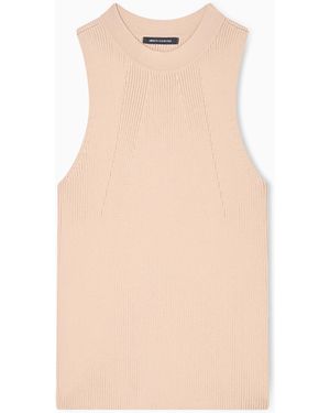 ARMANI EXCHANGE Round-Neck Top - Natural
