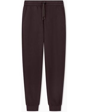 ARMANI EXCHANGE Regular Fit Trousers Jersey Bonded Stretch Cotton - Purple