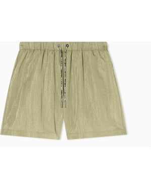 ARMANI EXCHANGE Shiny Nylon Shorts - Green