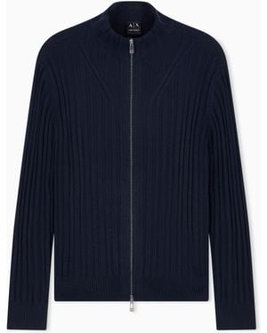 ARMANI EXCHANGE Regular Fit Cardigan - Blue
