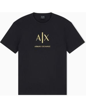 ARMANI EXCHANGE Slim Fit T-Shirt Cotton Jersey - Black